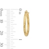 Thumbnail Image 2 of 10K Hollow Gold Diamond-Cut Detail Hoops