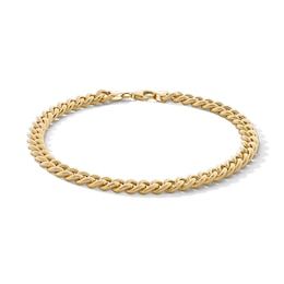 10K Hollow Gold Puffy Cable Chain Bracelet Made in Italy - 8.5&quot;