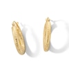 Thumbnail Image 1 of 10K Hollow Gold Diamond-Cut Hoops