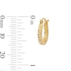 Thumbnail Image 2 of 10K Hollow Gold Diamond-Cut Square Hoops