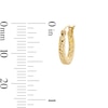 Thumbnail Image 3 of 10K Hollow Gold Diamond-Cut Square Hoops