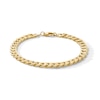 Thumbnail Image 1 of 10K Hollow Gold Diamond-Cut Cuban Chain Bracelet Made in Italy - 7.5&quot;