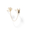 Thumbnail Image 0 of ​​​​​​​10K Gold Black CZ Spider Web Chain Stud