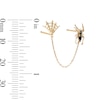 Thumbnail Image 3 of ​​​​​​​10K Gold Black CZ Spider Web Chain Stud