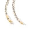 Thumbnail Image 2 of 10K Solid Gold Diamond-Cut Mariner Chain Made in Italy - 22&quot;