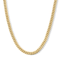 10K Semi-Solid Gold Cuban Chain Made in Italy - 22&quot;