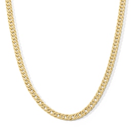 10K Hollow Gold Flat Cuban Chain Made in Italy - 20&quot;