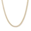 Thumbnail Image 1 of 10K Hollow Gold Diamond-Cut Curb Chain Made in Italy - 22&quot;