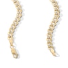 Thumbnail Image 2 of 10K Hollow Gold Diamond-Cut Curb Chain Made in Italy - 22&quot;