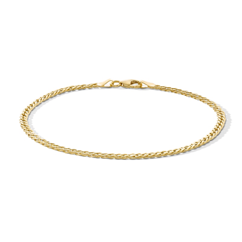 Main Image 1 of 10K Gold Rambo Chain Bracelet Made in Italy - 7.5&quot;