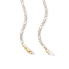 Thumbnail Image 3 of 10K Solid Gold Diamond-Cut Figaro Chain Made in Italy - 20&quot;