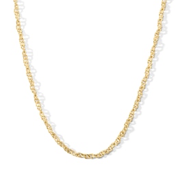 10K Hollow Gold Mariner Chain Made in Italy - 16&quot;