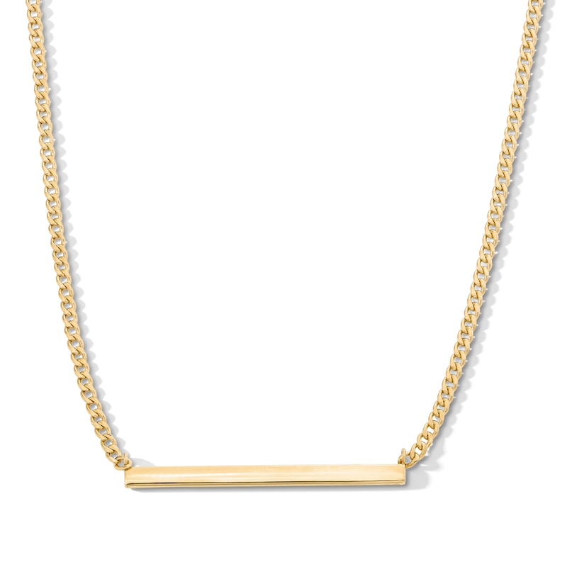 Main Image 1 of 10K Hollow Gold Curb ID Chain Made in Italy - 18&quot;