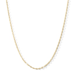 10K Solid Gold Diamond-Cut Mariner Chain Made in Italy - 18&quot;