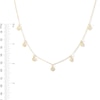 Thumbnail Image 3 of 10K Solid Gold Rose Station Chain Necklace Made in Italy - 18&quot;