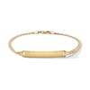 Thumbnail Image 1 of 10K Solid Gold Flat Curb ID Chain Bracelet Made in Italy - 7.5&quot;