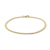 Thumbnail Image 1 of 10K Hollow Gold Tight Curb Chain Bracelet Made in Italy - 7.5&quot;