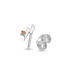 Birthstone Lightning Bolt Single Stud