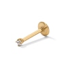 Thumbnail Image 1 of 14K Hollow Gold CZ Stud - 16G 3/8&quot;