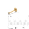 Thumbnail Image 2 of 14K Hollow Gold CZ Stud - 16G 3/8&quot;