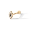 Thumbnail Image 1 of 14K Hollow Gold CZ Eye Stud - 18G 5/16&quot;