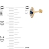 Thumbnail Image 2 of 14K Hollow Gold CZ and Blue Glass Evil Eye Stud - 18G 5/16&quot;