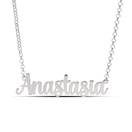 Sterling Silver Bold Script Name Pendant - 16&quot;