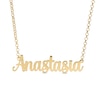 Thumbnail Image 1 of 14K Gold Plated Bold Script Name Pendant - 16&quot;