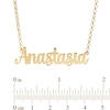 Thumbnail Image 3 of 14K Gold Plated Bold Script Name Pendant - 16&quot;