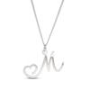 Thumbnail Image 1 of Sterling Silver Initial Heart Pendant - 18&quot;