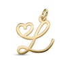 Thumbnail Image 2 of 14K Gold Plated Initial Heart Pendant - 18&quot;