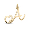 Thumbnail Image 3 of 14K Gold Plated Initial Heart Pendant - 18&quot;