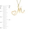 Thumbnail Image 4 of 14K Gold Plated Initial Heart Pendant - 18&quot;