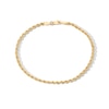 Thumbnail Image 1 of ​​​​​​​10K Hollow Gold Glitter Rope Chain Bracelet - 8&quot;