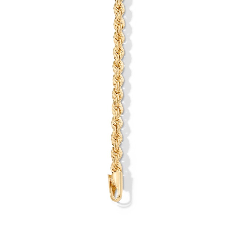 Main Image 2 of ​​​​​​​10K Hollow Gold Glitter Rope Chain Bracelet - 8&quot;