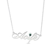 Thumbnail Image 1 of Sterling Silver Birthstone Fancy Name Rolo Necklace - 16&quot;