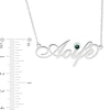 Thumbnail Image 3 of Sterling Silver Birthstone Fancy Name Rolo Necklace - 16&quot;