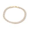 Thumbnail Image 1 of 10K Hollow Gold Diamond-Cut Rambo Chain Bracelet - 8.5&quot;