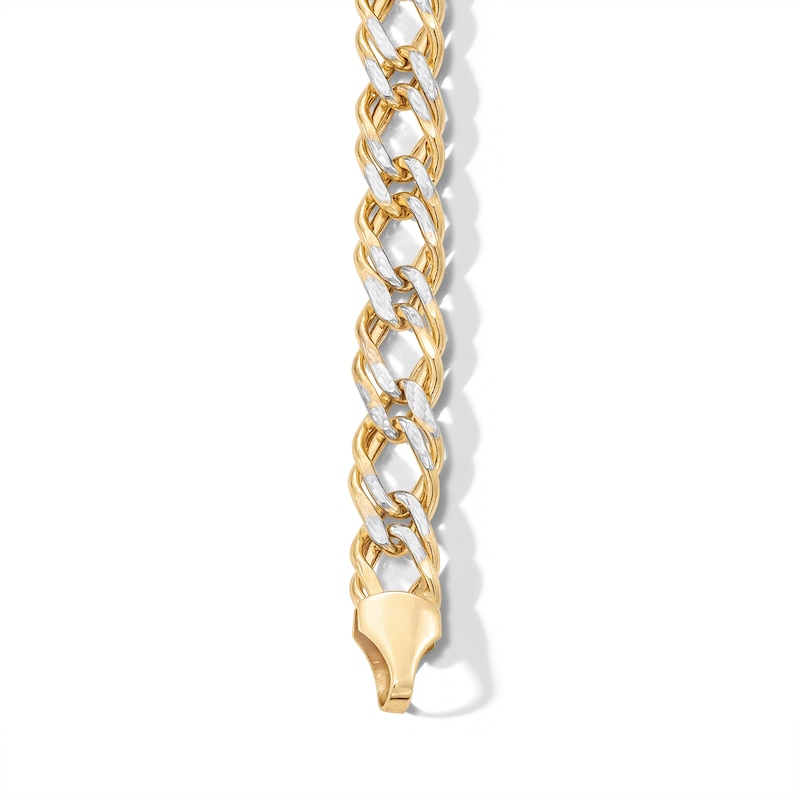 Main Image 2 of 10K Hollow Gold Diamond-Cut Rambo Chain Bracelet - 8.5&quot;