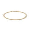 Thumbnail Image 1 of 10K Semi-Solid Double Curb Chain Bracelet - 7.5&quot;