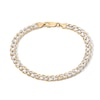 Thumbnail Image 1 of 10K Semi-Solid Gold Diamond-Cut Rambo Chain Bracelet - 8.5&quot;