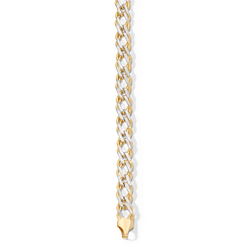 Main Image 2 of 10K Semi-Solid Gold Diamond-Cut Rambo Chain Bracelet - 8.5&quot;