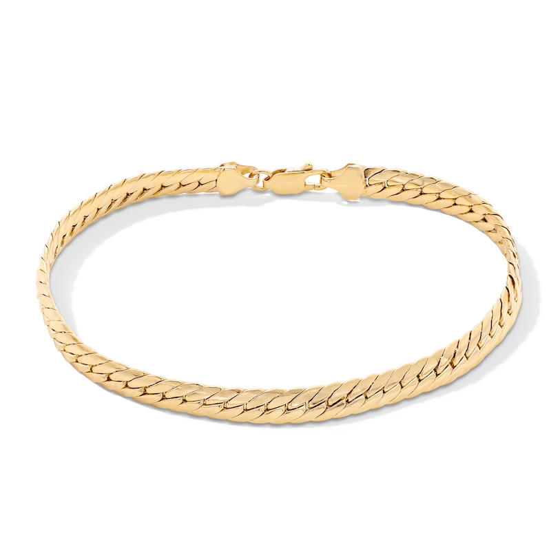 Main Image 1 of 10K Semi-Solid Gold Tight Curb Chain Bracelet - 8.5&quot;