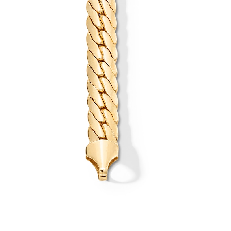 Main Image 2 of 10K Semi-Solid Gold Tight Curb Chain Bracelet - 8.5&quot;