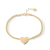 Thumbnail Image 1 of 10K Hollow Gold Heart Rope Chain Bracelet - 7&quot; + 1&quot;