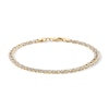 Thumbnail Image 1 of 10K Semi-Solid Gold Diamond-Cut Rambo Chain Bracelet - 7.5&quot;