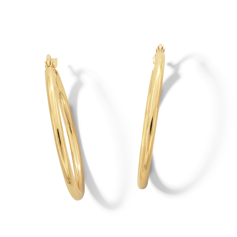 Main Image 1 of 14K Hollow Gold Hoops