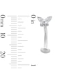 Thumbnail Image 2 of Stainless Steel CZ Butterfly Floating Belly Ring - 14G 7/16&quot;