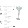 Thumbnail Image 2 of Stainless Steel Simulated Opal Marquise Floating Belly Ring - 14G 7/16&quot;