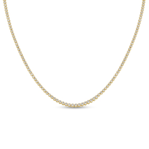 10K Gold CT. T.W. Lab-Created Diamond Tennis Necklace